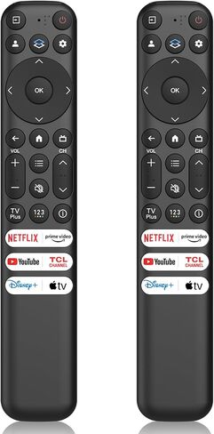 2 Pack for TCL Google TV Remote Control, RC813 Remote for TCL QM8/QM7/S5/S4/S3/Q7/Q6/Q5 4K UHD LED HDR QLED Smart TVs (No Voice Control) in Saudi Arabia