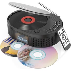 CD Player Portable,MONODEAL Bluetooth Boombox CD Player with Speakers,Portable FM Radio for Camping& Travel(Favourite Memory,LED,Waterproof,Clock,Alarm Timer,USB,Headphone Jack,6W) Dark Gray in Saudi Arabia