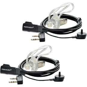 سماعة أذن TIDRADIO Walkie Talkie مع ميكروفون 2 دبوس سماعة رأس أنبوبية صوتية لـ TD-M8s TD-V2 TD-H3 TD-H8، متوافقة مع Pxton Retevis H-777 RT21 RT22 RT68 Baofeng UV-5R Mini UV-32 BF-888S راديو ثنائي الاتجاه - 10 عبوات in Kuwait