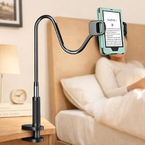 Long Gooseneck Holder for Kindle Reading in Bed Works with Thick Case in Saudi Arabia