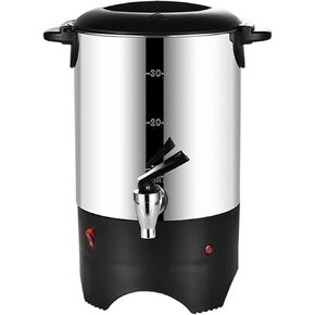 5.5l Coffee Urn, Stainless Steel Electric Coffee Percolators, 1000w Commercial Coffee Pot with Removable Filter and Lid, Large Hot Drink Dispenser for Catering Cafe Stainless Steel faucets in Saudi Arabia