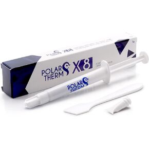 Polartherm X-8 by Thermal Grizzly - 40 Grams CPU Thermal Paste for CPU & GPU - High Thermal Conductivity, Long Durability, Non-Conductive Thermal Grease - Thermal Compound Kit with Spatula in Saudi Arabia