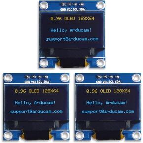 UCTRONICS 0.96 بوصة OLED وحدة 12864 128x64 أصفر أزرق SSD1306 Driver I2C لوحة عرض تسلسلية ذاتية الإضاءة لـ Arduino Raspberry Pi Pico in Kuwait