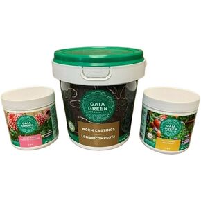 Gaia Green Combo - Power Bloom 2-8-4 500g, All Purpose 4-4-4 500g, & Worm Casting 2L in Saudi Arabia