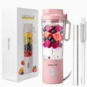 VOLYN Mini Electric Blender Smoothie Maker with Straw & Cleaning Brush in Saudi Arabia