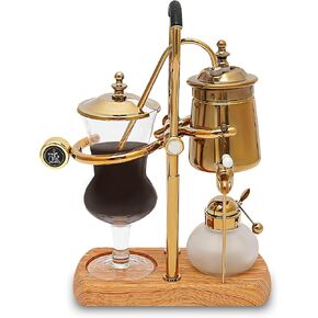 Golden Balance Siphon Coffee Maker, 400ml Retro Gravity Vacuum Coffee Brewer with Borosilicate Glass, Auto Extinguish Alcohol Lamp Complete Kit for Home Kitchen Coffee Shops Beverage Stores in Saudi Arabia
