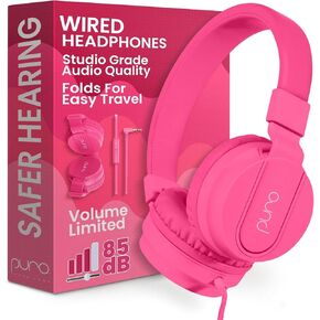 Puro Sound Labs - Kids Headphones, Volume-Limiting 85dB, PuroBasic, Pink in Saudi Arabia