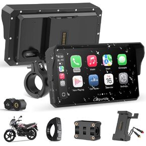 Carpuride 6.25 Inch Motorcycle Carplay Screen with Type-C Port & TPMS in Kuwait