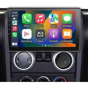 Car Radio Stereo for Jeep Wrangler JK 2007-2018 Dodge Ram 2009-2012, 10 inch Touch Screen with Wireless Carplay & Android Auto/Bluetooth/Navigation/SWC/AM FM Radio Linux in Saudi Arabia