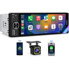 6.5" Wireless CarPlay Single Din Car Stereo,Touchscreen Car Radio in Saudi Arabia