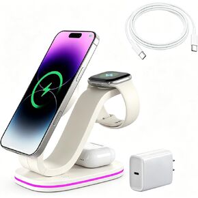 2026 New Fast 15W 3 in 1 Charging Station for iPhone Compatible Magnetic in Saudi Arabia