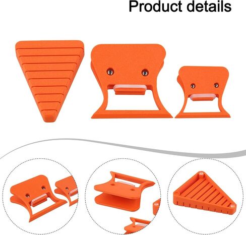 Fly Tying Feather Clip and Feather Fold Block Hackle Holding Tool with Secure Grip for Dubbing Loop and Split Thread, for Various Fly Tying Materials, for Orange in Saudi Arabia