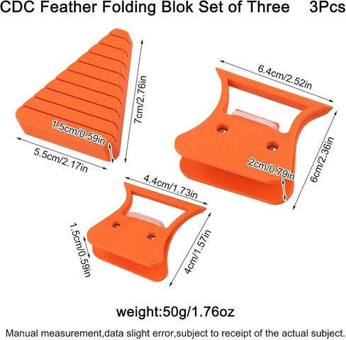 Fly Tying Feather Clip and Feather Fold Block Hackle Holding Tool with Secure Grip for Dubbing Loop and Split Thread, for Various Fly Tying Materials, for Orange in Saudi Arabia