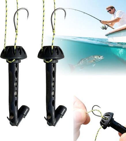 KEHOO 2PCS Fly Fishing Magnetic Fly Threader, Fishing Accessory to Easily Rig Small Flies & Tippet on Water, Make Fly Tying Simpler, Works with Most Hooks, tippets, and Fly Styles in Saudi Arabia