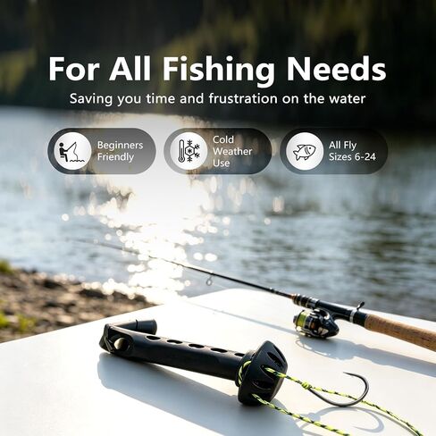 KEHOO 2PCS Fly Fishing Magnetic Fly Threader, Fishing Accessory to Easily Rig Small Flies & Tippet on Water, Make Fly Tying Simpler, Works with Most Hooks, tippets, and Fly Styles in Saudi Arabia