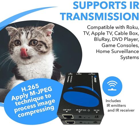OREI HDMI IR Extender 330ft- 1080p, Loop Out, One-Way IR, HDCP 1.4, Over IP in Saudi Arabia