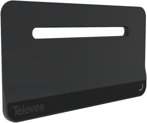 Televes 130583 Bexia Indoor HDTV Antenna – Amplified Low/High VHF/UHF with TForce Intelligent Dual-Band Gain Control, Multi-Directional Reception, LTE/4G/5G Filtering, Up to 30 Miles, Made in Spain in Saudi Arabia
