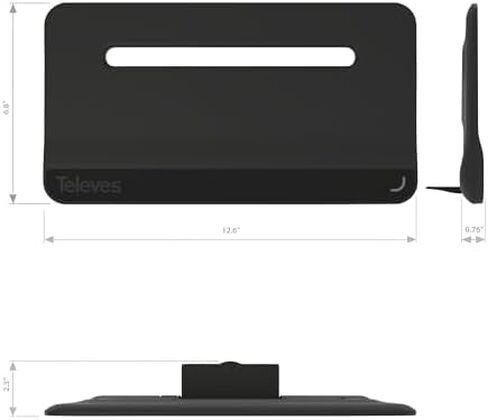 Televes 130583 Bexia Indoor HDTV Antenna – Amplified Low/High VHF/UHF with TForce Intelligent Dual-Band Gain Control, Multi-Directional Reception, LTE/4G/5G Filtering, Up to 30 Miles, Made in Spain in Saudi Arabia
