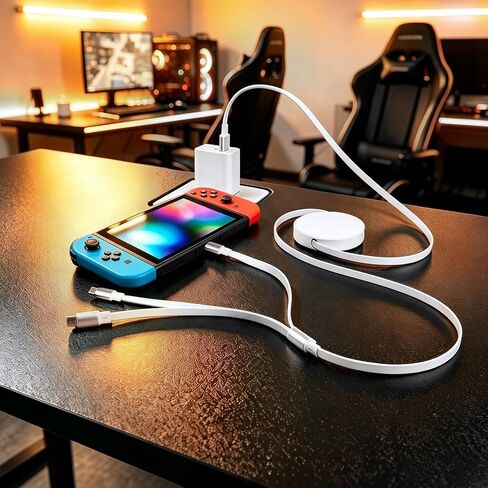شاحن حائط USB TALUCI بقدرة 45 واط مع كابل 3 في 1 قابل للسحب in Saudi Arabia