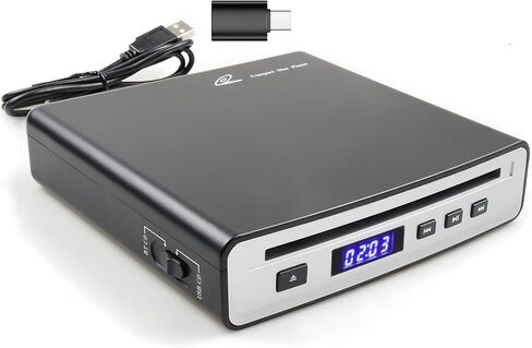 CD Player for Car Audio,External Portable Car CD Player with Bluetooth and USB Connection,for Laptop Desktop TV Computer Android 4.4 and Above Navigation with Plug and Play in Saudi Arabia