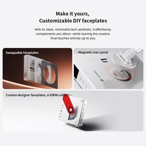 FIIO SNOWSKY Beatbox All-in-One CD Player Boombox, HiFi Stereo Bluetooth Speaker with LDAC, USB CD Ripping, FM Radio, AUX Input, Rechargeable Battery, Customized Version with Magnetic Faceplate in Saudi Arabia