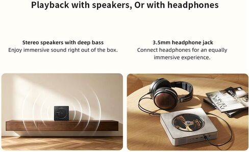 FIIO SNOWSKY Beatbox All-in-One CD Player Boombox, HiFi Stereo Bluetooth Speaker with LDAC, USB CD Ripping, FM Radio, AUX Input, Rechargeable Battery, Customized Version with Magnetic Faceplate in Saudi Arabia