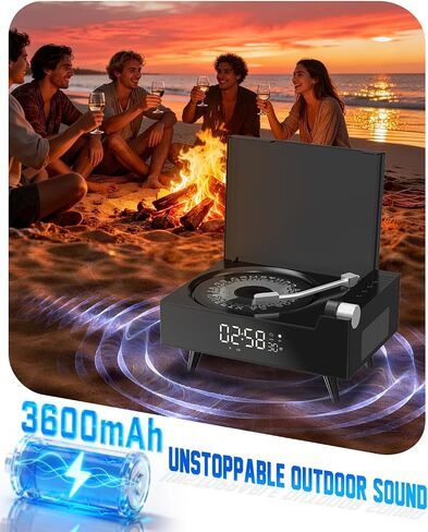 CD Player Portable with Bluetooth for Home Desktop, Dual Stereo Speakers, FM Radio, 3600Mah Battery, Remote Control & LED Display, MP3/WAV Retro Disc Player, Nostalgic Decor Gift, Support USB/AUX in Saudi Arabia