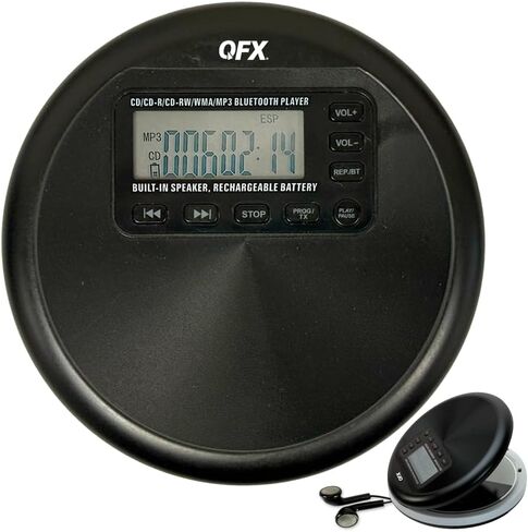 QFX Portable CD Player with Bluetooth and Built-in Speaker, RETRO-30 in Saudi Arabia