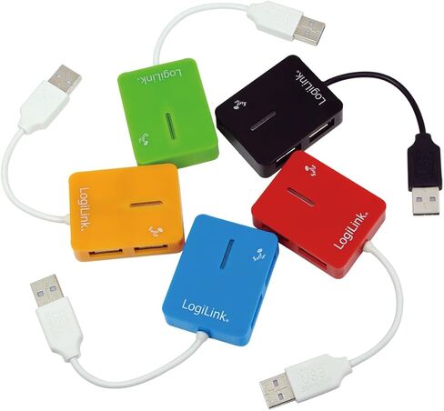 LogiLink Smile 4 Port USB 2.0 Hub - Green in Saudi Arabia
