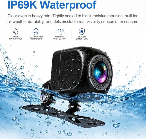 WiFi Backup Camera for Car, HD 720P Rear View Camera, 120-Degree Wide Angle Night Vision Reverse Camera with Metal Housing, IP69-Rated, for Cars, Trucks, SUVs and RVs in Saudi Arabia