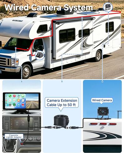 RV Camera System with CarPlay Android Auto 10.36 Inch Touch Monitor in Saudi Arabia