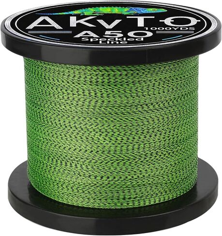 Speckled Braided Fishing Line, 1000 Yards, Low Memory PE, 6-80LB Test, Green in Saudi Arabia