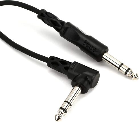 Hosa CSS-103R 1/4 بوصة TRS إلى الزاوية اليمنى 1/4 بوصة TRS كابل ربط متوازن، 3 أقدام in Kuwait