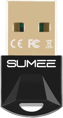 محول USB بلوتوث 5.0 دونجل، جهاز استقبال إرسال بلوتوث لاسلكي للكمبيوتر المحمول والكمبيوتر المكتبي وموسيقى ستيريو ومكالمات Skype ولوحة المفاتيح والماوس يدعم جميع أنظمة التشغيل Windows 10/8 / 8.1/7 in Kuwait