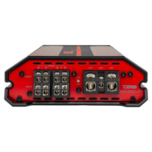DS18 SXE-4000.4D/RD Car Amplifier Stereo Full-Range Class D 4-Channel 275x4 RMS @4 OHM 4000 Watts - Powerful and Compact Amp for Speakers in Car Audio System (Renewed), RED in Saudi Arabia