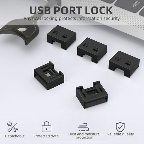 10pc USB Port Blockers with Key Lock Secure Data and Protect Against with Removable USB A Lock for PC Laptop in Saudi Arabia