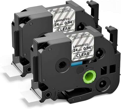 Label KINGDOM 18mm Black on White Tape Compatible with TZe-241 in Saudi Arabia
