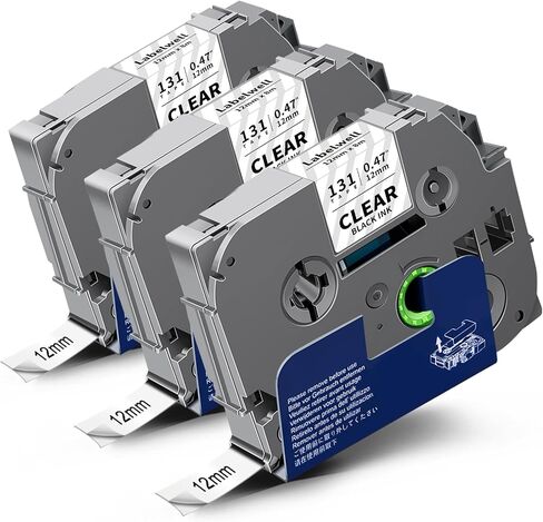 شريط Labelwell TZe-221 مقاس 9 مم 0.35 أبيض مصفح متوافق مع عبوات شريط TZe221 TZ221 لصانع الملصقات P Touch PT-H110 D200 D210 D220 D400 D600 PT-1890 (أسود على أبيض، 3 عبوات) in Kuwait