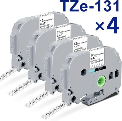 شريط صانع الملصقات TZe-231 متوافق مع Brother TZe-231 TZe231 TZ عبوتين in Kuwait