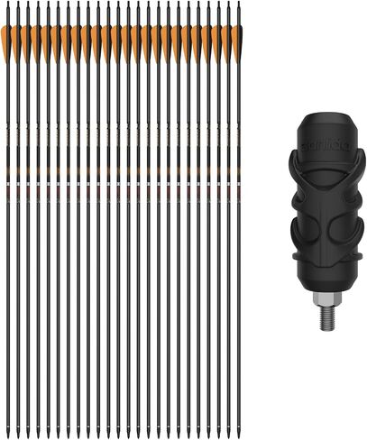 sanlida 100% Pure Carbon Arrows Dragon 8 Carbon Hunting Arrows 24 PCS (+/-.006" Straightness, 310 Spine) and Dragon X9 Stabilizer in Saudi Arabia