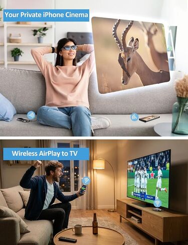 AIMIBO Wireless Display Adapter for AR Glasses, HDMI+USB-C in Saudi Arabia