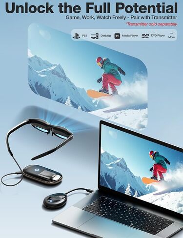 AIMIBO Wireless Display Adapter for AR Glasses, HDMI+USB-C in Saudi Arabia