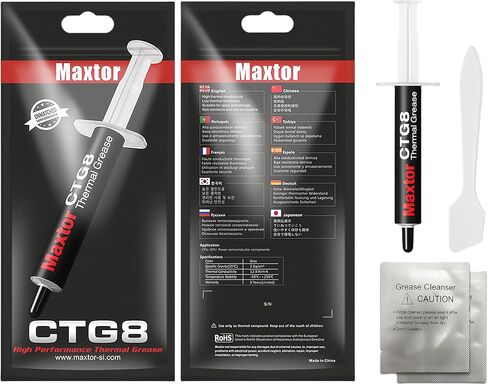 CTG08 Thermal Paste (2g) - 12.8W/mk High-Performance Compound, Superior Thermal Conductivity for CPUs, Consoles, Graphics Cards, Laptops, Non-Capacitive, Non-Conductive, Durable in Saudi Arabia