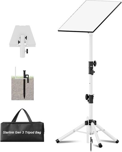 Starlink Tripod Mount Gen 3/4/4X Adjustable Height Portable Starlink Stand Stable Iron Connector for Outdoor Travel RV White in Saudi Arabia