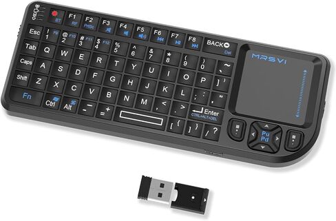 Mini Keyboard with touchpad, mini Bluetooth Keyboard, 2.4G Ultra-Thin Handheld Wireless Portable Keyboard, Suitable for PCs/Tablets/TVs/Smartphones, Ideal for Travel in Saudi Arabia