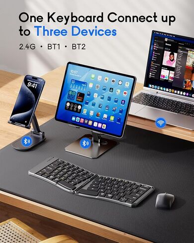 MoKo Ergonomic Foldable Keyboard, Split Portable Folding Bluetooth Keyboard in Saudi Arabia