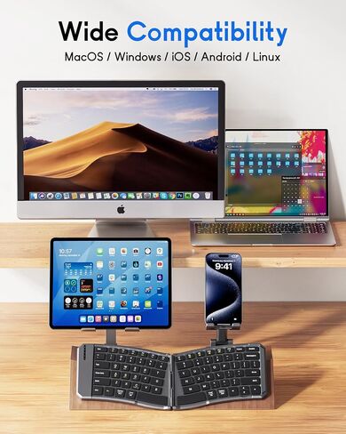 MoKo Ergonomic Foldable Keyboard, Split Portable Folding Bluetooth Keyboard in Saudi Arabia