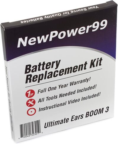 مجموعة بطاريات NewPower99 لـ Ultimate Ears Boom 3 S00170 وS00176 مع أدوات وتعليمات فيديو وبطارية طويلة العمر in Saudi Arabia