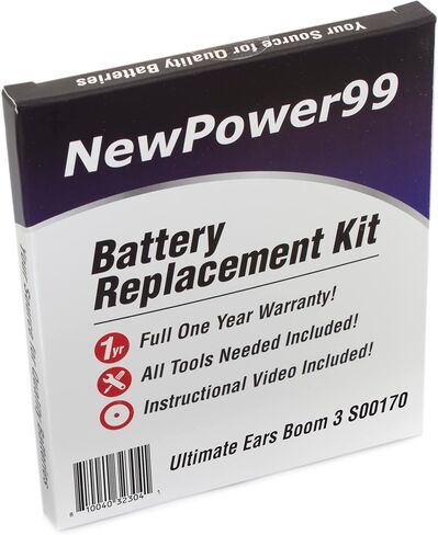 مجموعة بطاريات NewPower99 لـ Ultimate Ears Boom 3 S00170 وS00176 مع أدوات وتعليمات فيديو وبطارية طويلة العمر in Saudi Arabia