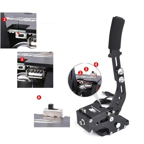 ZHSYMX USB Handbrake for Xbox Racing game, LOGITECH G920 for Xbox ONE/Xbox ONE S/XBOX ONE X and PC System Simulate Linear Handbrake Realize Switch Control With Plate and Fixing Clip（Both Xbox and PC） in Saudi Arabia